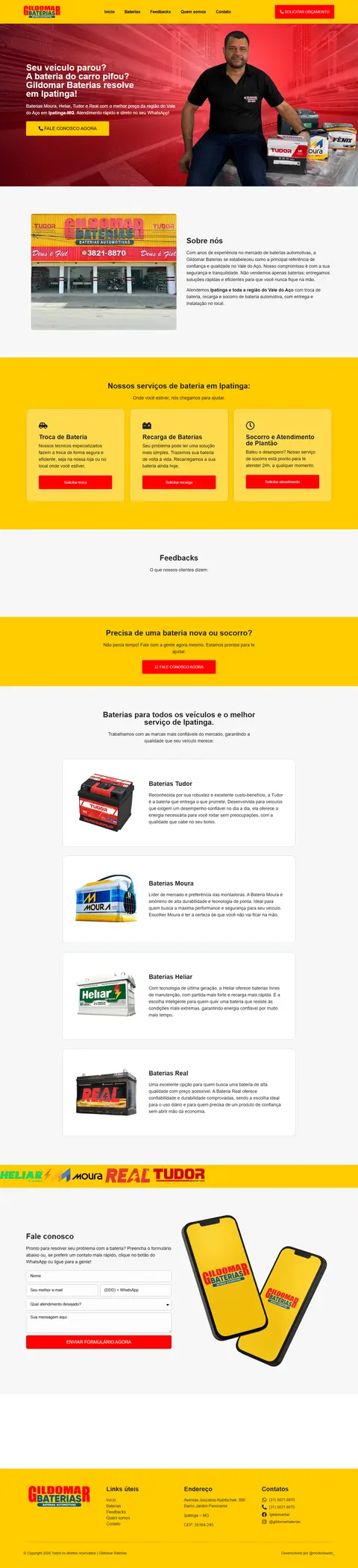 Site Gildomar Baterias